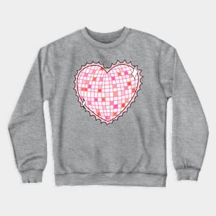 Disco Ball Heart Crewneck Sweatshirt